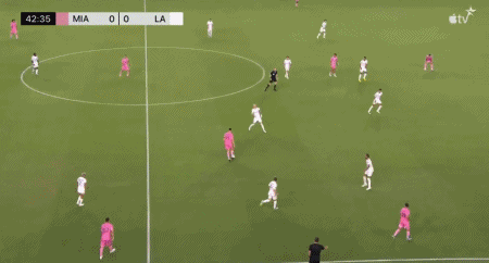 半场：迈阿密国际1-0洛杉矶银河，阿尔巴破门，阿连德进球被吹